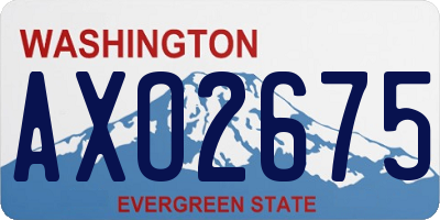 WA license plate AXO2675