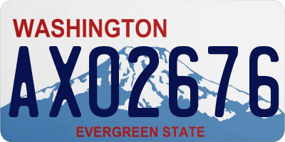 WA license plate AXO2676