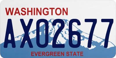 WA license plate AXO2677