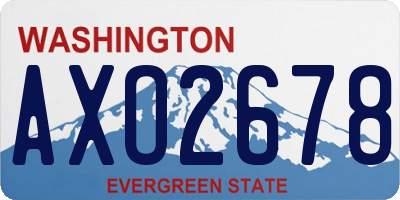 WA license plate AXO2678