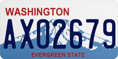 WA license plate AXO2679