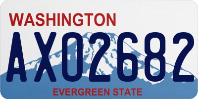 WA license plate AXO2682