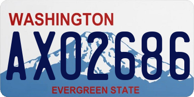 WA license plate AXO2686
