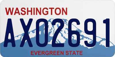 WA license plate AXO2691