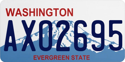 WA license plate AXO2695