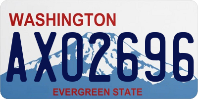 WA license plate AXO2696