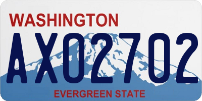 WA license plate AXO2702
