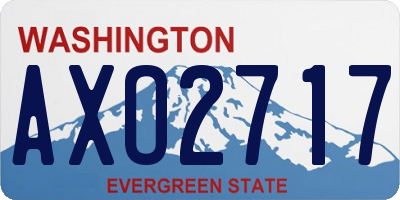 WA license plate AXO2717
