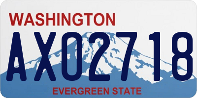 WA license plate AXO2718