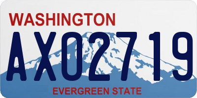 WA license plate AXO2719
