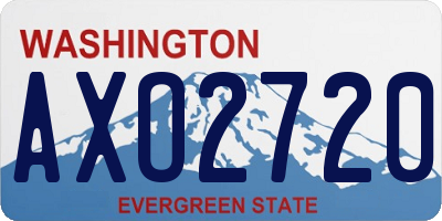 WA license plate AXO2720