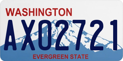 WA license plate AXO2721