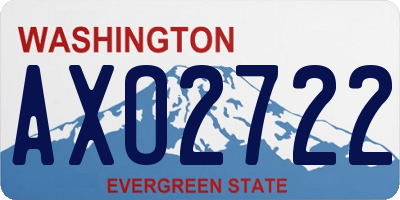 WA license plate AXO2722