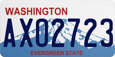 WA license plate AXO2723