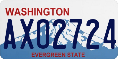 WA license plate AXO2724