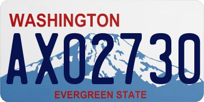 WA license plate AXO2730