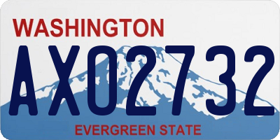 WA license plate AXO2732