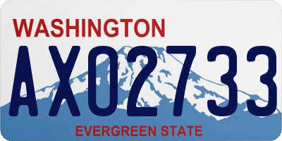 WA license plate AXO2733