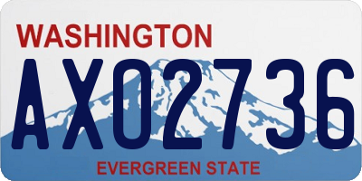 WA license plate AXO2736