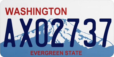 WA license plate AXO2737
