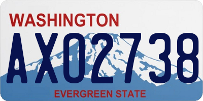 WA license plate AXO2738