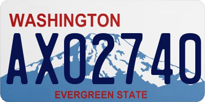 WA license plate AXO2740