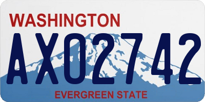WA license plate AXO2742