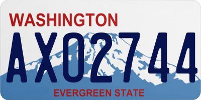 WA license plate AXO2744