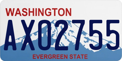 WA license plate AXO2755