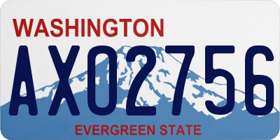 WA license plate AXO2756