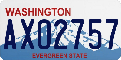 WA license plate AXO2757