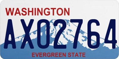 WA license plate AXO2764