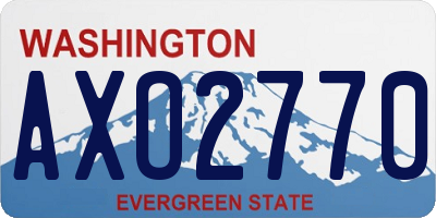 WA license plate AXO2770