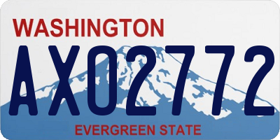 WA license plate AXO2772
