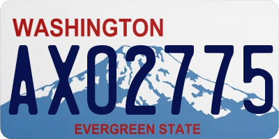 WA license plate AXO2775