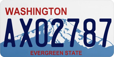 WA license plate AXO2787