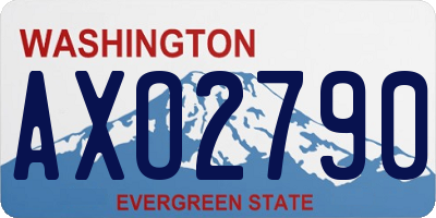 WA license plate AXO2790