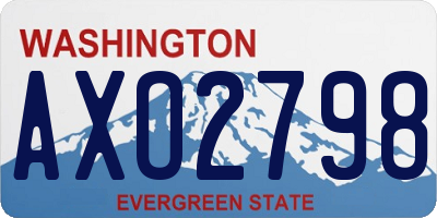 WA license plate AXO2798