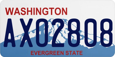 WA license plate AXO2808