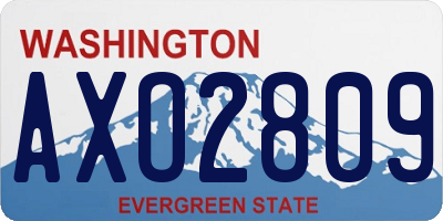 WA license plate AXO2809