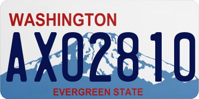 WA license plate AXO2810