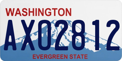 WA license plate AXO2812