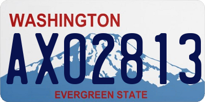 WA license plate AXO2813