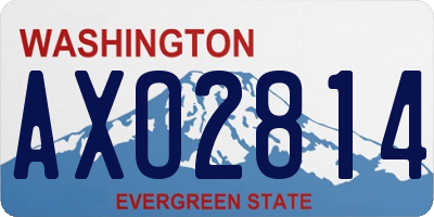 WA license plate AXO2814