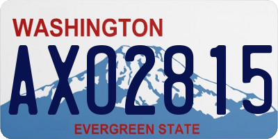 WA license plate AXO2815