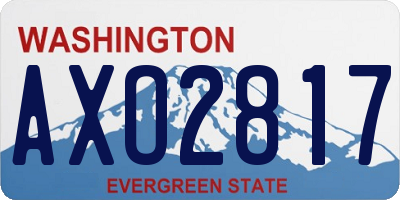 WA license plate AXO2817