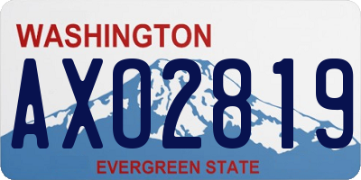 WA license plate AXO2819