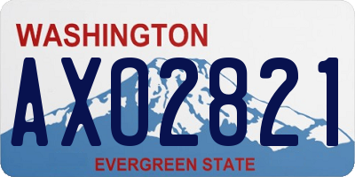 WA license plate AXO2821