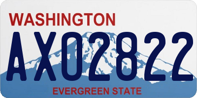 WA license plate AXO2822