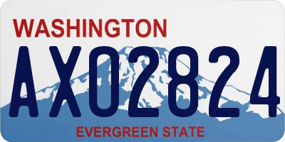 WA license plate AXO2824